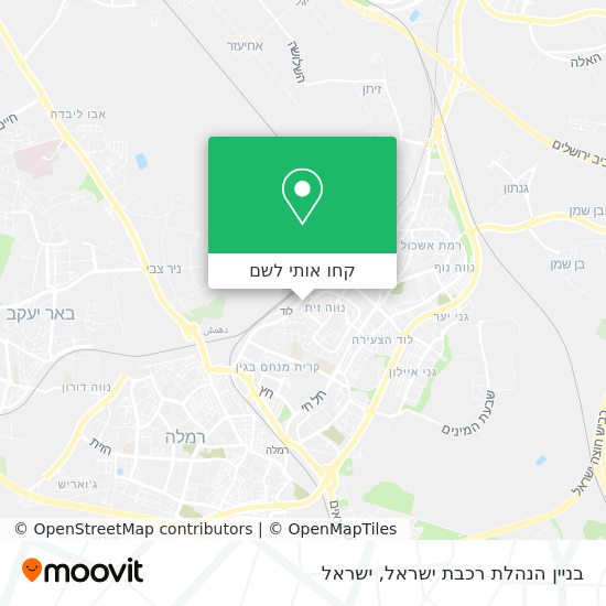 מפת בניין הנהלת רכבת ישראל