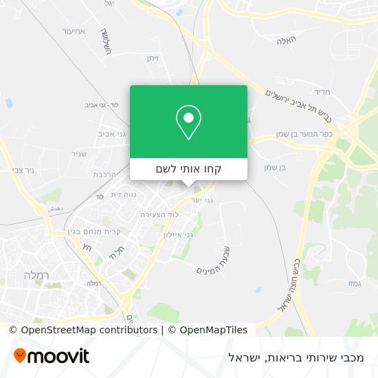 מפת מכבי שירותי בריאות