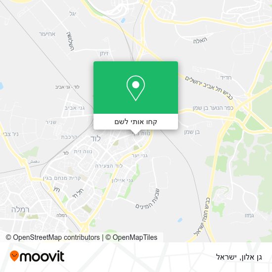 מפת גן אלון