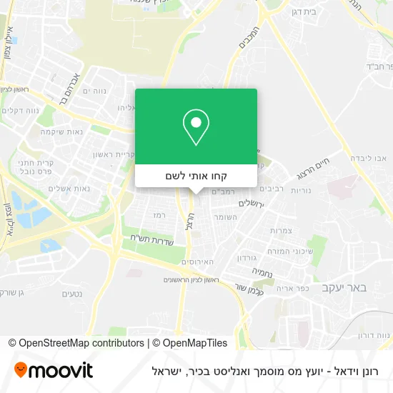 מפת רונן וידאל - יועץ מס מוסמך ואנליסט בכיר