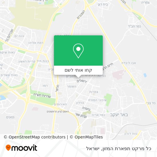 מפת כל מרקט תפארת המזון