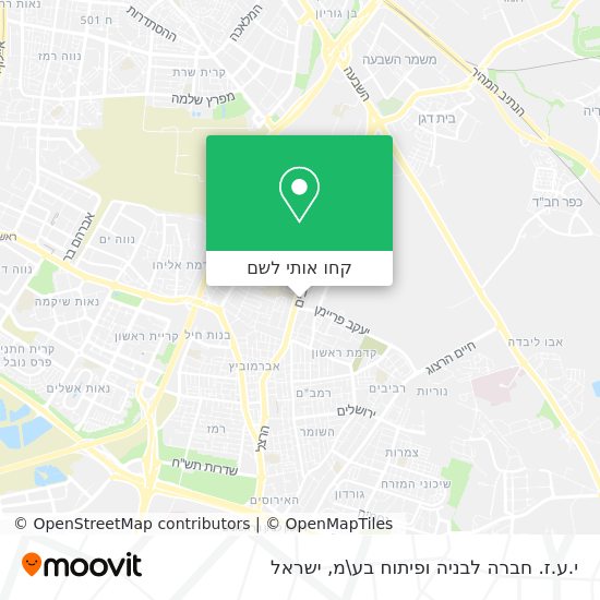 מפת י.ע.ז. חברה לבניה ופיתוח בע\מ