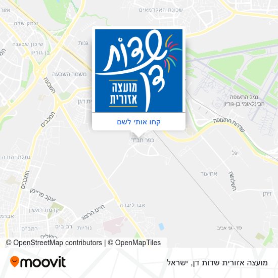 מפת מועצה אזורית שדות דן