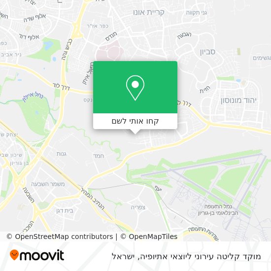 מפת מוקד קליטה עירוני ליוצאי אתיופיה