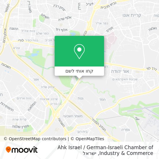מפת Ahk Israel / German-Israeli Chamber of Industry & Commerce