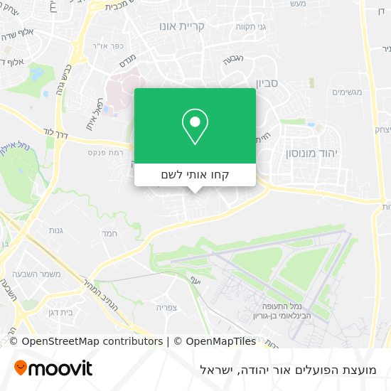 מפת מועצת הפועלים אור יהודה