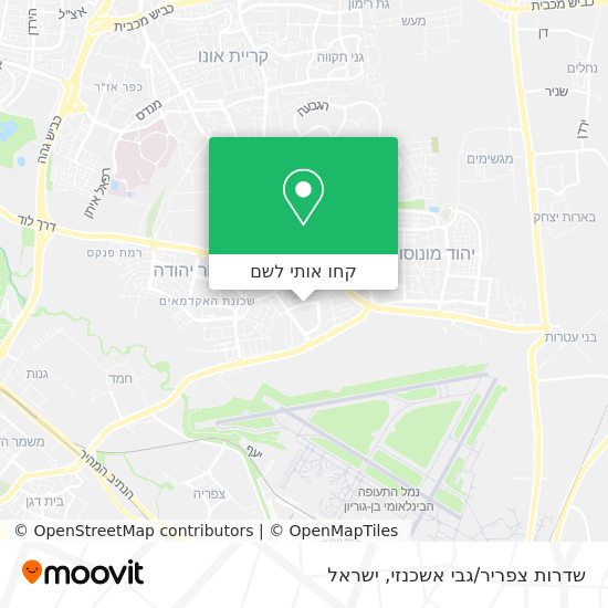 מפת שדרות צפריר/גבי אשכנזי