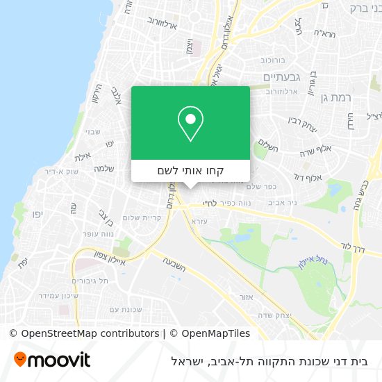 מפת בית דני שכונת התקווה תל-אביב