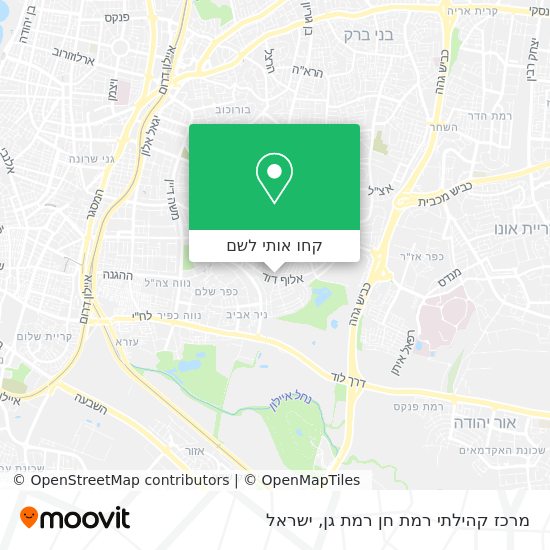 מפת מרכז קהילתי רמת חן רמת גן