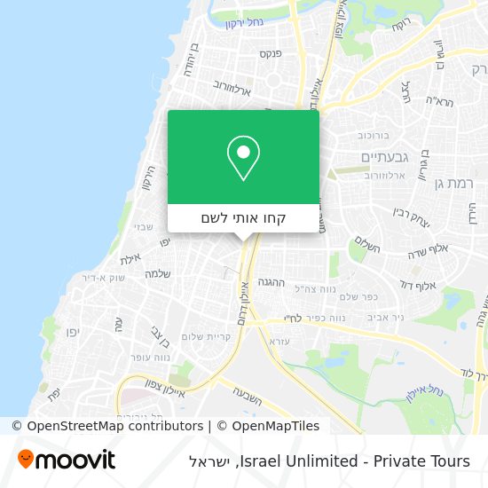 מפת Israel Unlimited - Private Tours