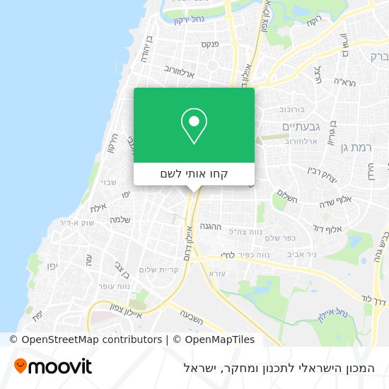 מפת המכון הישראלי לתכנון ומחקר