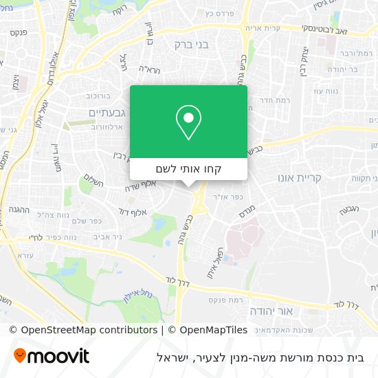 מפת בית כנסת מורשת משה-מנין לצעיר
