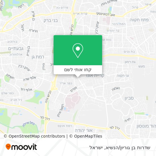 מפת שדרות בן גוריון/הנשיא