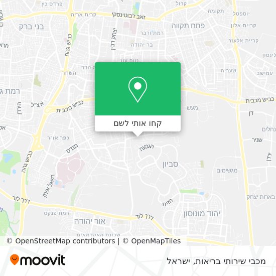 מפת מכבי שירותי בריאות