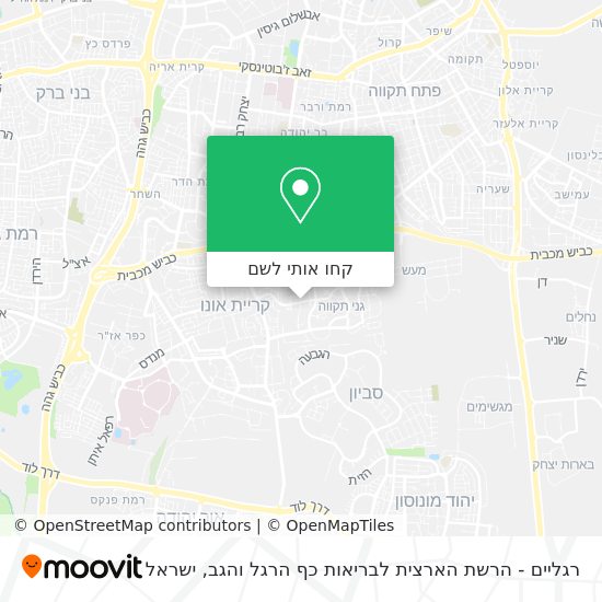 מפת רגליים - הרשת הארצית לבריאות כף הרגל והגב