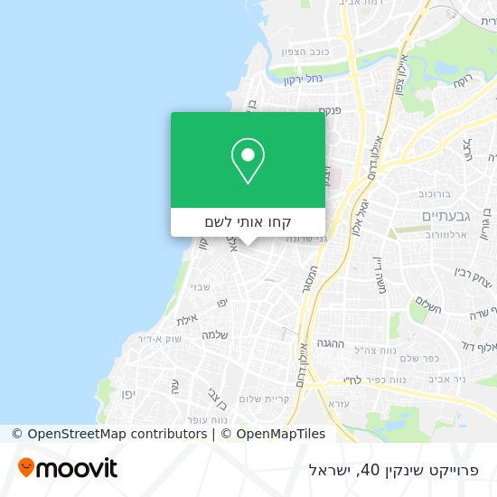 מפת פרוייקט שינקין 40