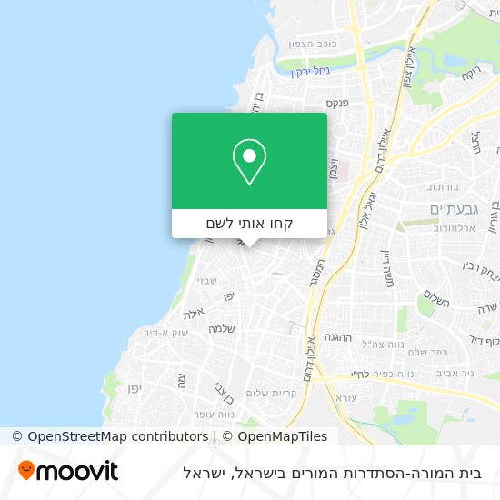 מפת בית המורה-הסתדרות המורים בישראל