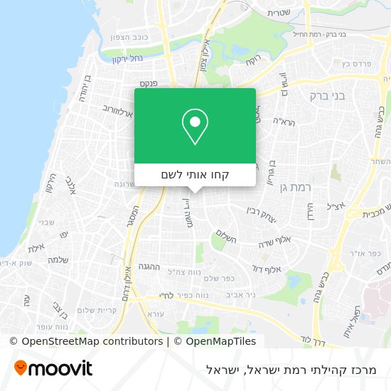 מפת מרכז קהילתי רמת ישראל