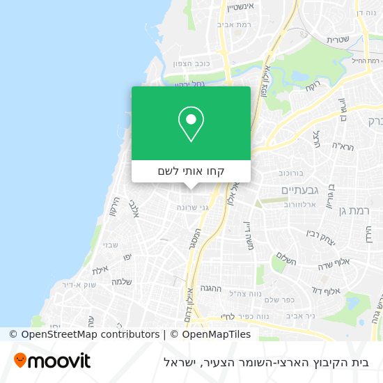 מפת בית הקיבוץ הארצי-השומר הצעיר