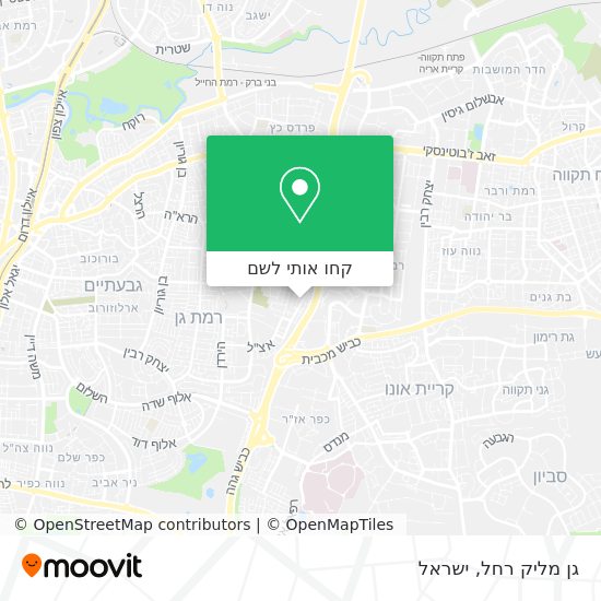 מפת גן מליק רחל
