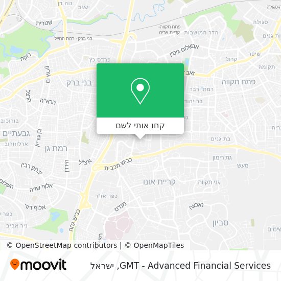 מפת GMT - Advanced Financial Services