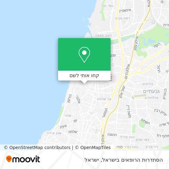 מפת הסתדרות הרופאים בישראל