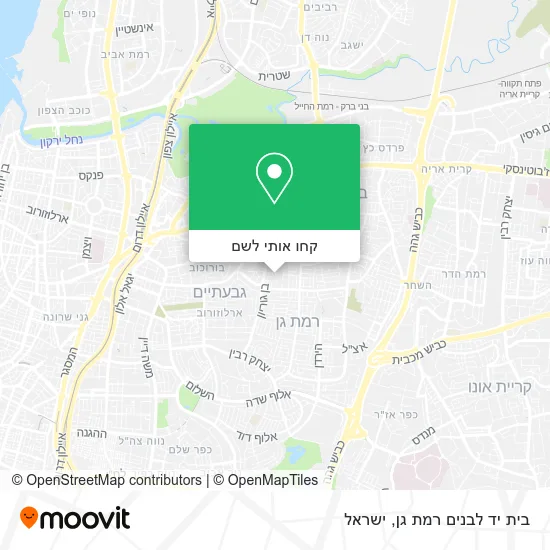מפת בית יד לבנים רמת גן