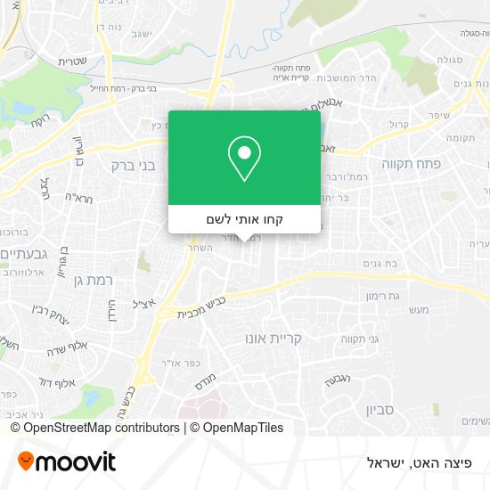 מפת פיצה האט