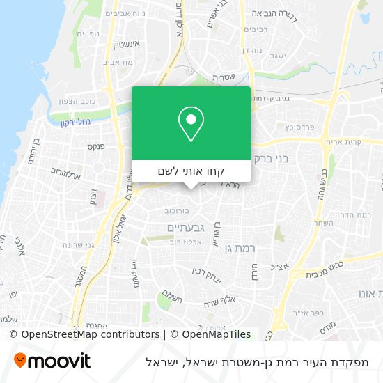 מפת מפקדת העיר רמת גן-משטרת ישראל