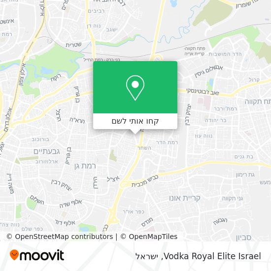 מפת Vodka Royal Elite Israel