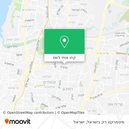 מפת מינימרקט רק בישראל
