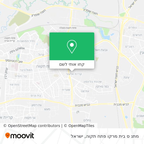 מפת מתנ ס בית מרקו פתח תקוה