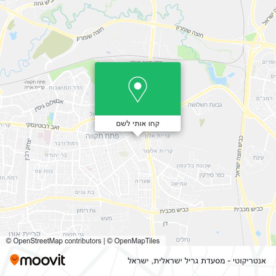 מפת אנטריקוטי - מסעדת גריל ישראלית