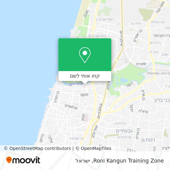 מפת Roni Kangun Training Zone