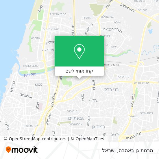 מפת מרמת גן באהבה