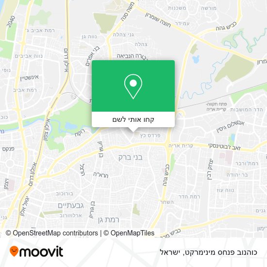 מפת כוהנוב פנחס מינימרקט