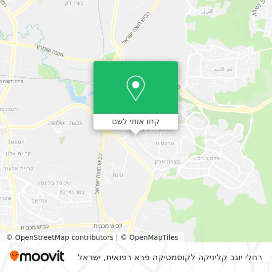 מפת רחלי יוגב קליניקה לקוסמטיקה פרא רפואית