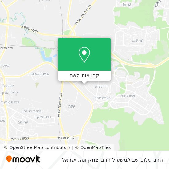 מפת הרב שלום שבזי / משעול הרב יצחק ונה