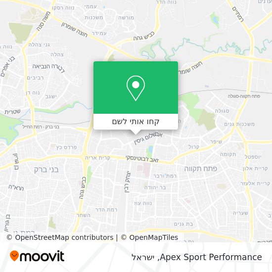 מפת Apex Sport Performance