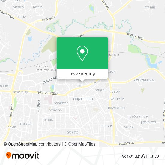 מפת פ.ת. חלפים