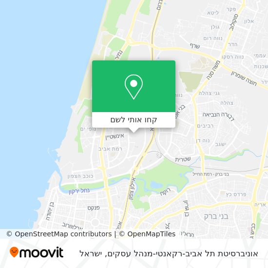 מפת אוניברסיטת תל אביב-רקאנטי-מנהל עסקים