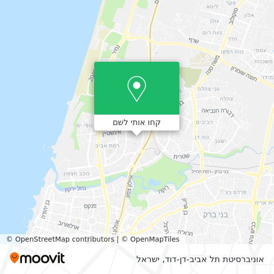 מפת אוניברסיטת תל אביב-דן-דוד