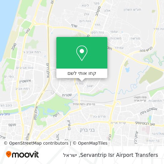מפת Servantrip Isr Airport Transfers