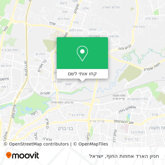 מפת חניון הארד אחוזות החוף