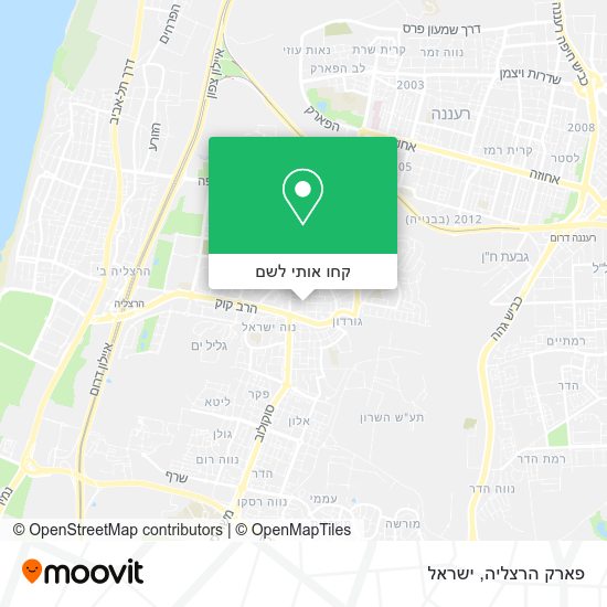 מפת פארק הרצליה