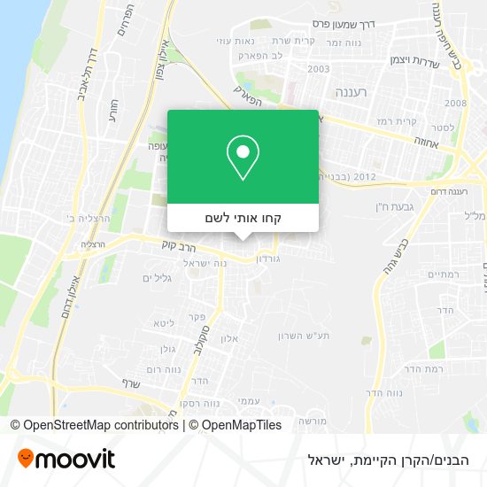 מפת הבנים/הקרן הקיימת