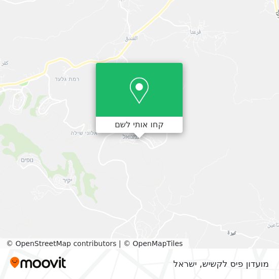 מפת מועדון פיס לקשיש