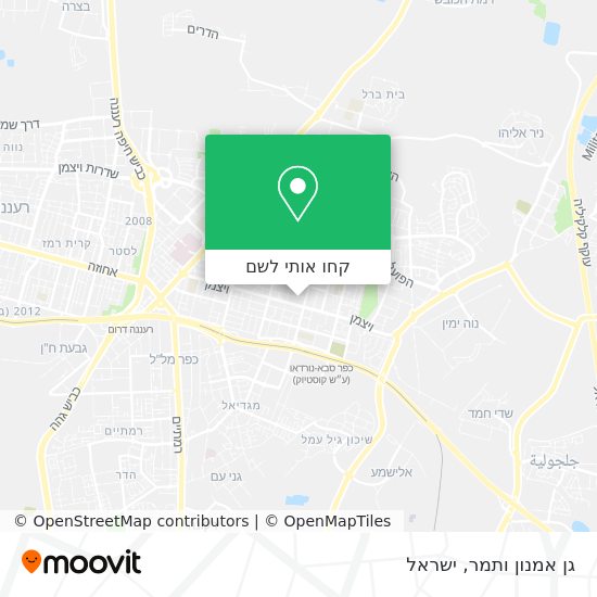 מפת גן אמנון ותמר