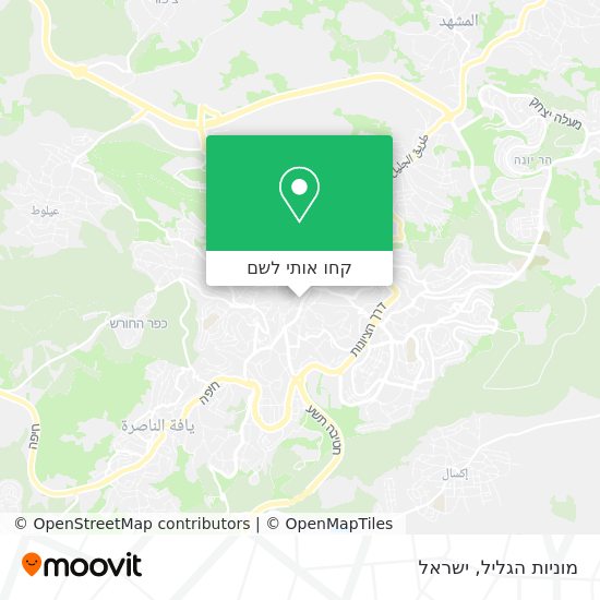 מפת מוניות הגליל