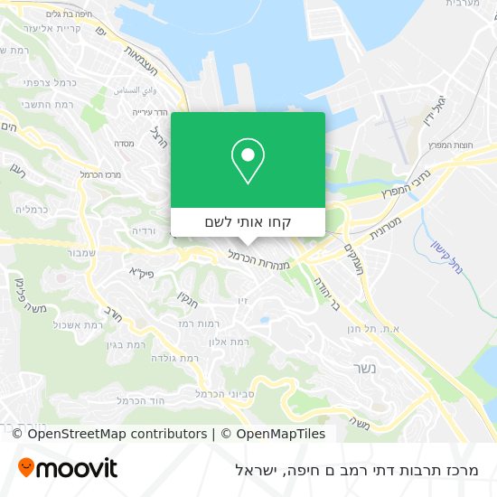 מפת מרכז תרבות דתי רמב ם חיפה